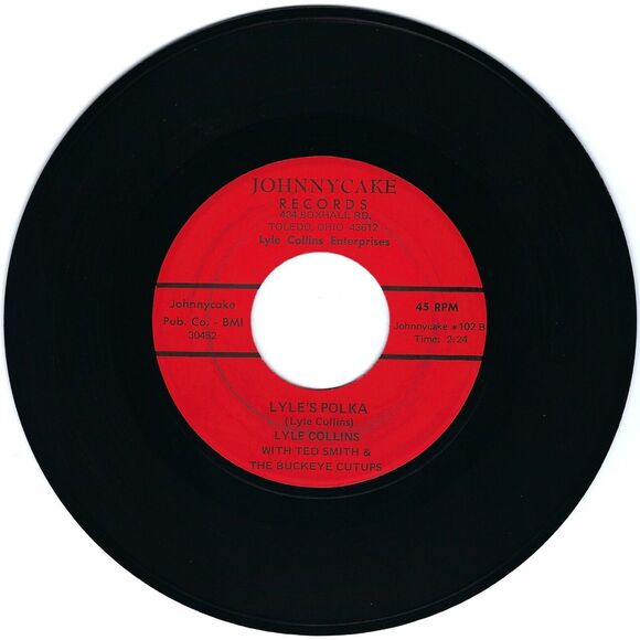 Lyle Collins, Ted Smith 45 RPM - West Virginia / Lyle's Polka - Johnnycake VG+ - Picture 2 of 2